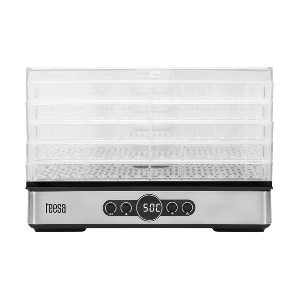 Suszarka do grzybów , warzyw , owoców , 400W , 5 sit, wyświetlacz, termoobieg, TEESA