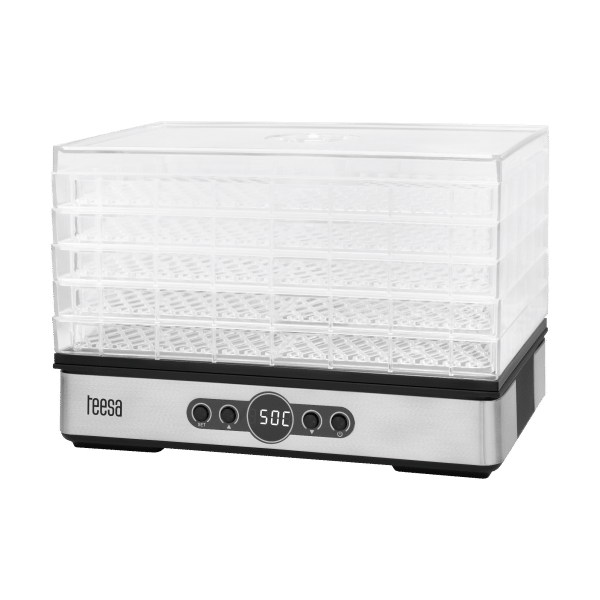 Suszarka do grzybów , warzyw , owoców , 400W , 5 sit, wyświetlacz, termoobieg, TEESA