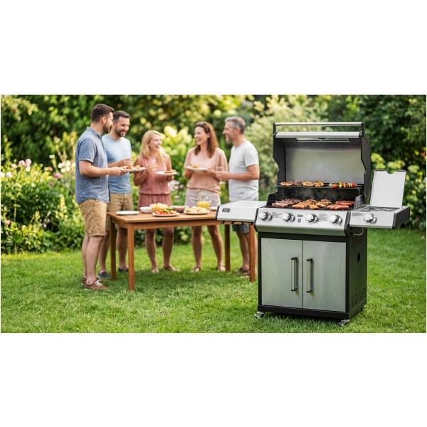 Teesa BBQ 5006 MASTER grill gazowy - 5 palników- miejsce na butlę