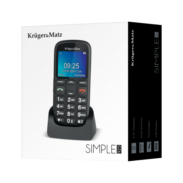 Telefon GSM dla seniora Kruger&Matz Simple 925