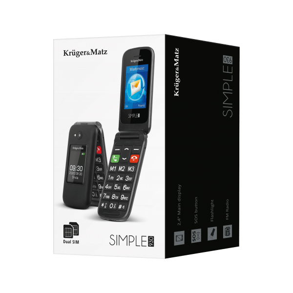 Telefon GSM dla seniora Kruger&Matz Simple 930