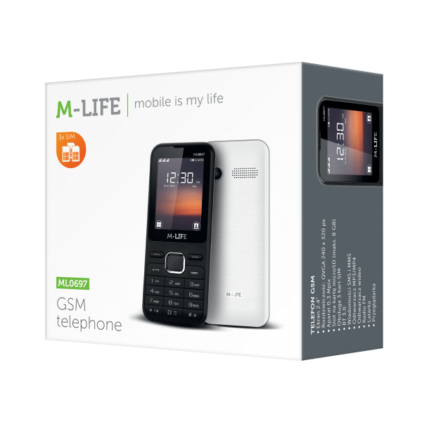 Telefon GSM M-Life ML697 biały