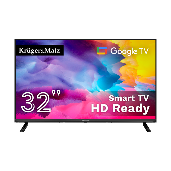 Telewizor Kruger&Matz 32" HD Google TV 5.0, DVB-T2/S2/T/C H.265 HEVC