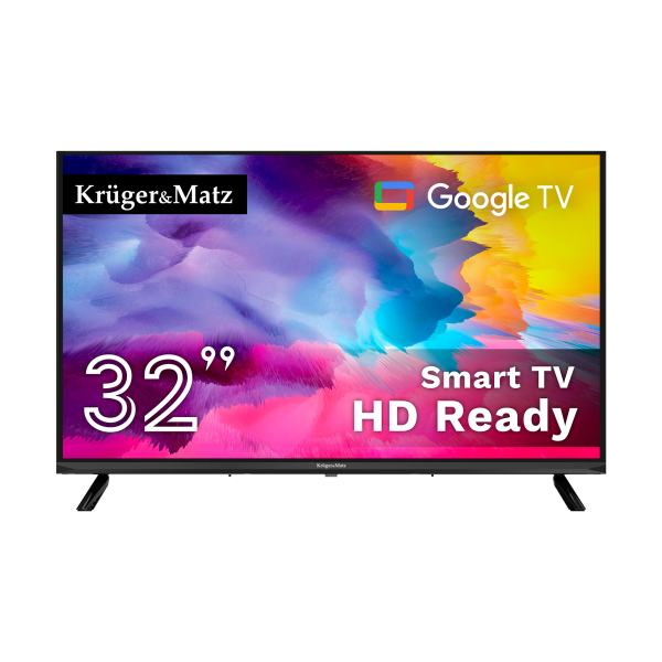 Telewizor Kruger&Matz 32" HD Google TV, DVB-T2/S2/T/C H.265 HEVC