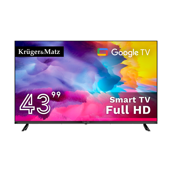 Telewizor Kruger&Matz 43" FHD Google TV 5.0 DVB-T2/T/C H.265 HEVC