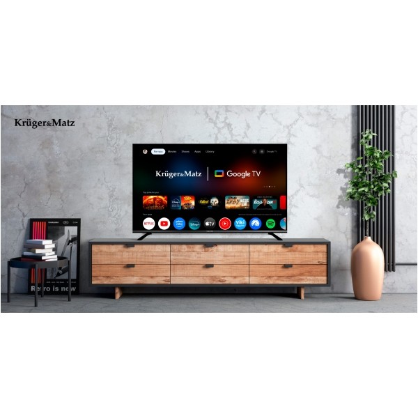 Telewizor Kruger&Matz 50" UHD Google TV 5.0 DVB-T2/T/C H.265 HEVC