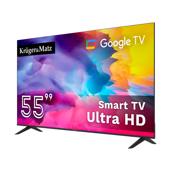 Telewizor Kruger&Matz 55" UHD Google TV 5.0 DVB-T2/T/C H.265 HEVC