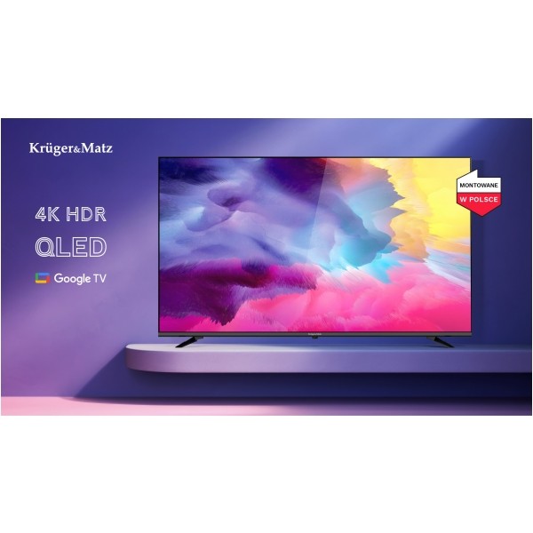 Telewizor Kruger&Matz 75" QLED UHD smart DVB-T2/S2 H.265 Hevc