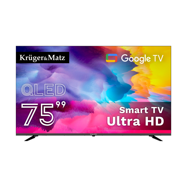 Telewizor Kruger&Matz 75" QLED UHD smart DVB-T2/S2 H.265 Hevc