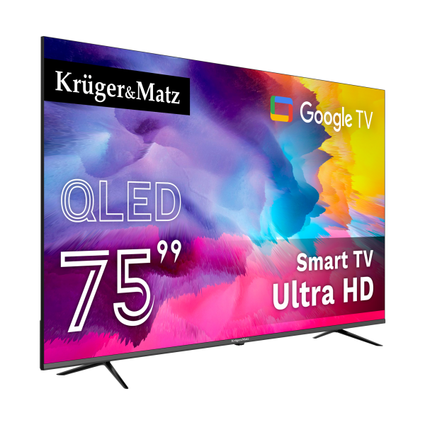 Telewizor Kruger&Matz 75" QLED UHD smart DVB-T2/S2 H.265 Hevc