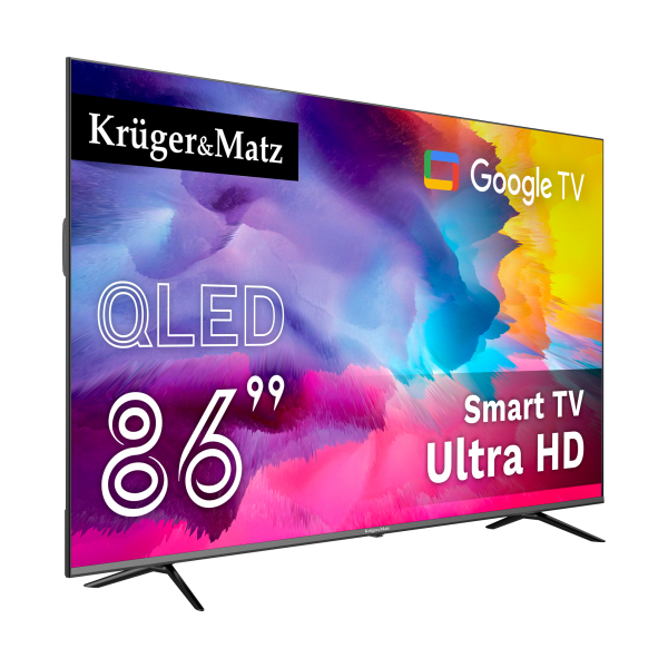 Telewizor Kruger&Matz 86" UHD QLED smart DVB-T2/S2 H.265 Hevc