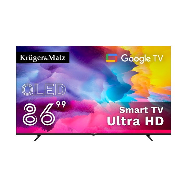 Telewizor Kruger&Matz 86" UHD QLED smart DVB-T2/S2 H.265 Hevc