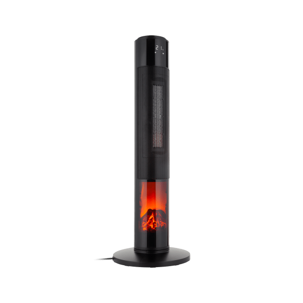 Termowentylator kolumnowy PTC Teesa 1000/2000W z funkcją imitacji kominka (pilot)