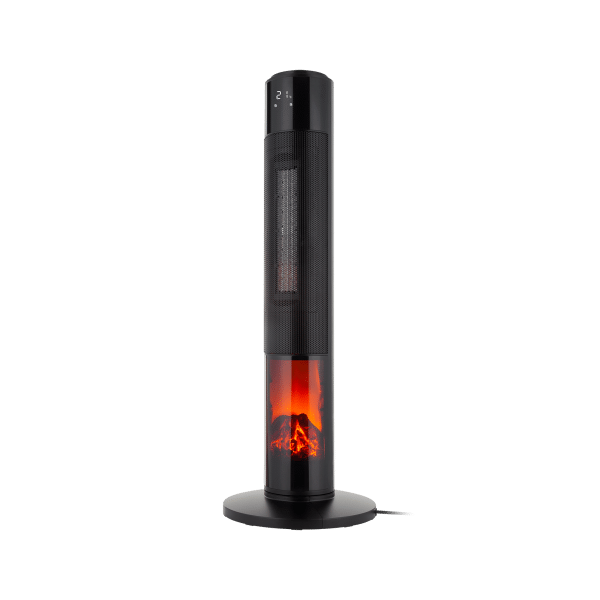 Termowentylator kolumnowy PTC Teesa 1000/2000W z funkcją imitacji kominka (pilot)