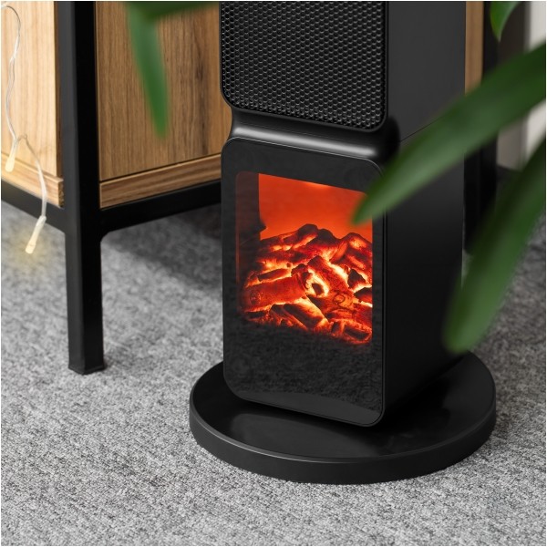 Termowentylator kolumnowy PTC Teesa z funkcją imitacją kominka (800/2000W)