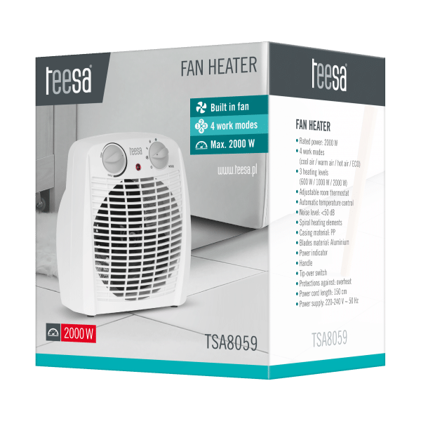 Termowentylator Teesa (800, 1200, 2000W)