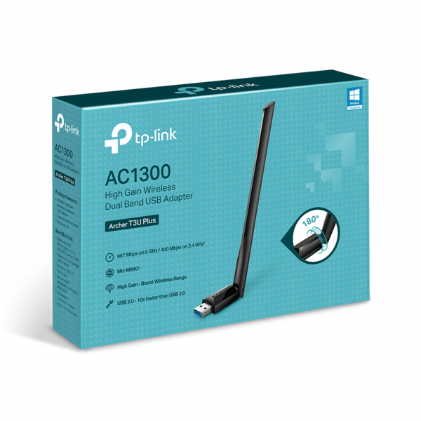 TP-LINK Dwupasmowa, bezprzewodowa karta sieciowa USB AC1300 TL-ARCHER T3U PLUS