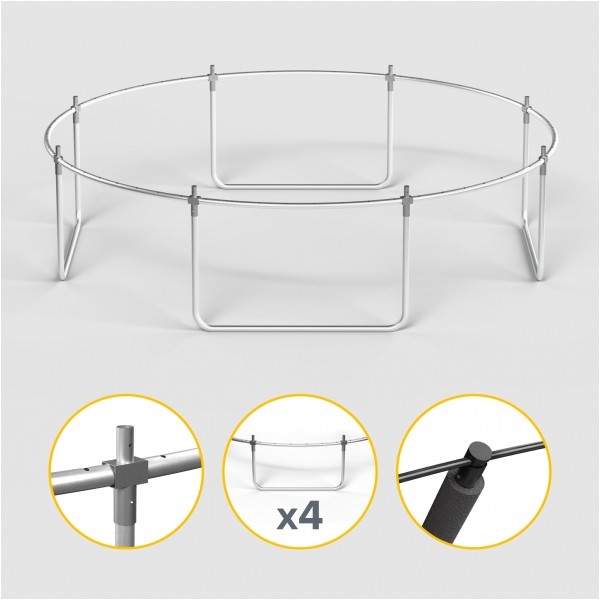 Trampolina Rebel Active PRO 10ft/305 cm, siatka, drabinka