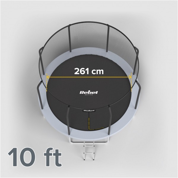 Trampolina Rebel Active PRO 10ft/305 cm, siatka, drabinka