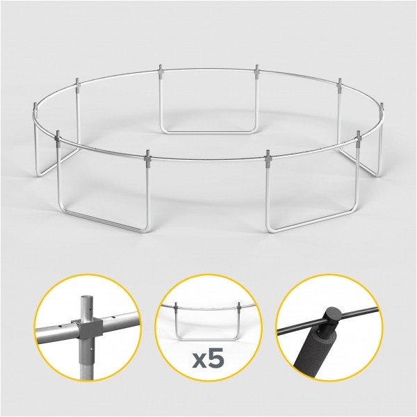 Trampolina REBEL Active PRO 12ft/366 cm, siatka, drabinka
