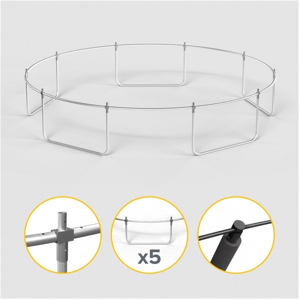 Trampolina REBEL Active PRO 15ft/465 cm, siatka, drabinka