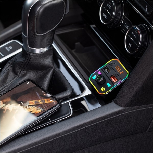 Transmiter samochodowy FM z funkcja bluetooth (2x USB)