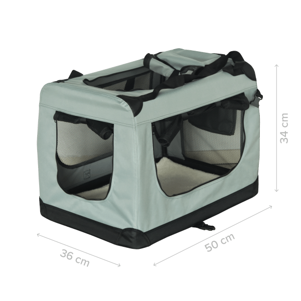 Transporter, składana torba transportowa, rozmiar S 50x34x36 cm , szara, REBEL ANIMALS