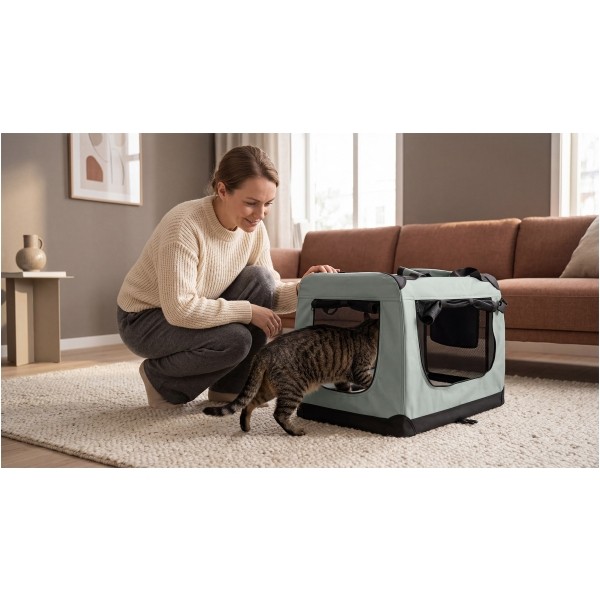 Transporter, składana torba transportowa, rozmiar XL 82x58x58 cm , szara, REBEL ANIMALS