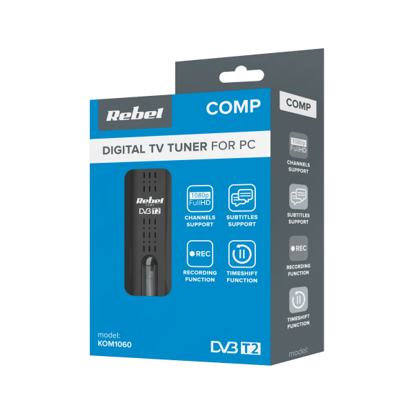 Tuner cyfrowy USB DVB-T2 H.265 HEVC REBEL