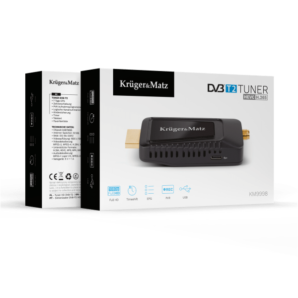 Tuner DVB-T2 HEVC H.265 mini na HDMI