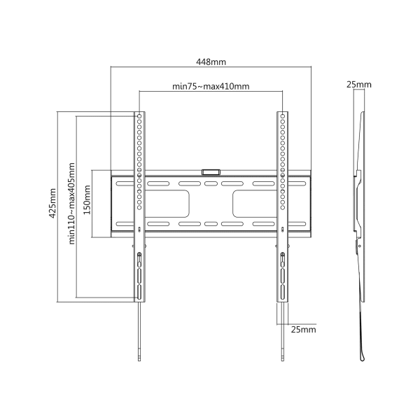 Uchwyt naścienny uniwersalny do LED TV (32-55") LP42-44F