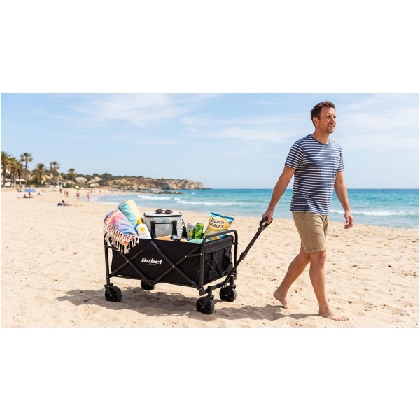 Wózek turystyczny, plażowy, 80L, 100kg, Rebel Active