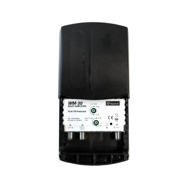 Wzmacniacz masztowy WM-30 FM/VHF+UHF DVB-T2 5G PROTECTED Telkom Telmor
