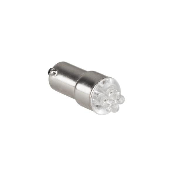 Żarówka samochodowa 12V BA9S- 4LED niebieska/blister-2szt