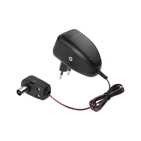 Zasilacz antenowy dwunapięciowy 12V+ gniazdo 5V LXG010PK 1,8m