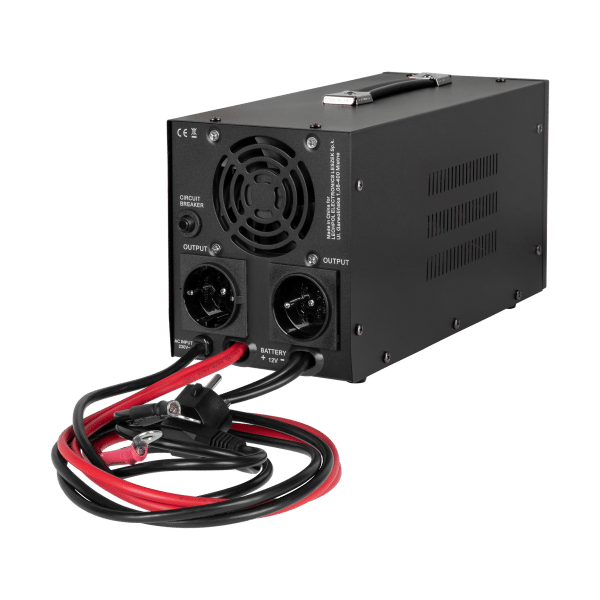 Zasilacz awaryjny KEMOT PROsinus-1000-LFP4 przetwornica z czystym przebiegiem sinusoidalnym i funkcją ładowania 12V 230V 1000VA/700W