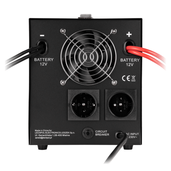 Zasilacz awaryjny KEMOT PROsinus-1500-LFP4 przetwornica z czystym przebiegiem sinusoidalnym i funkcją ładowania 12V 230V 1500VA/1050W