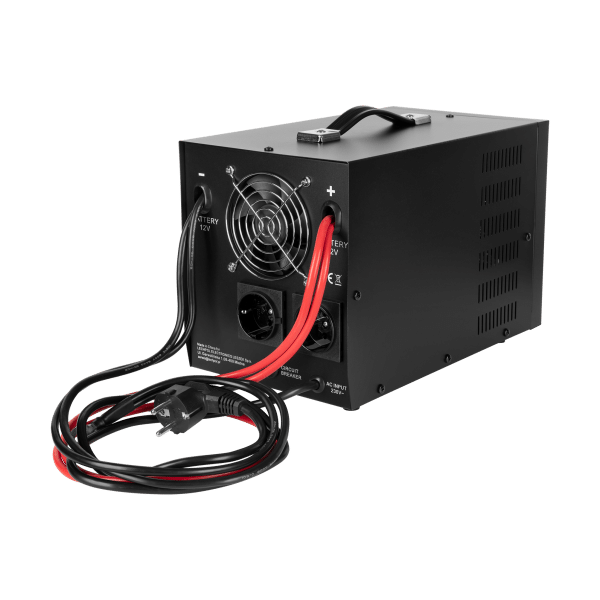 Zasilacz awaryjny KEMOT PROsinus-2000 przetwornica z czystym przebiegiem sinusoidalnym i funkcją ładowania 12V 230V 2000VA/1200W