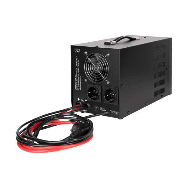 Zasilacz awaryjny KEMOT PROsinus-2600/24-LFP4 przetwornica z czystym przebiegiem sinusoidalnym i funkcją ładowania 24V 230V 2600VA/1800W