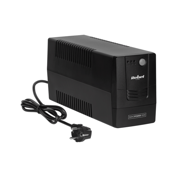 Zasilacz awaryjny komputerowy UPS REBEL model Nanopower 1000 ( offline, 1000VA / 600W , 230 V , 50Hz )