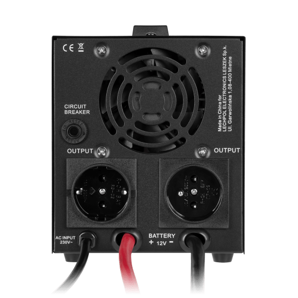 Zasilacz awaryjny Rebel POWER-500-LFP4 - przetwornica z czystym przebiegiem sinusoidalnym i funkcją ładowania 12V 230V 500VA/300W
