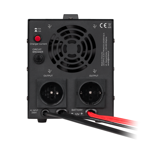 Zasilacz Awaryjny Rebel POWER-800 - przetwornica z czystym przebiegiem sinusoidalnym i funkcją ładowania 12V 230V 800VA/500W