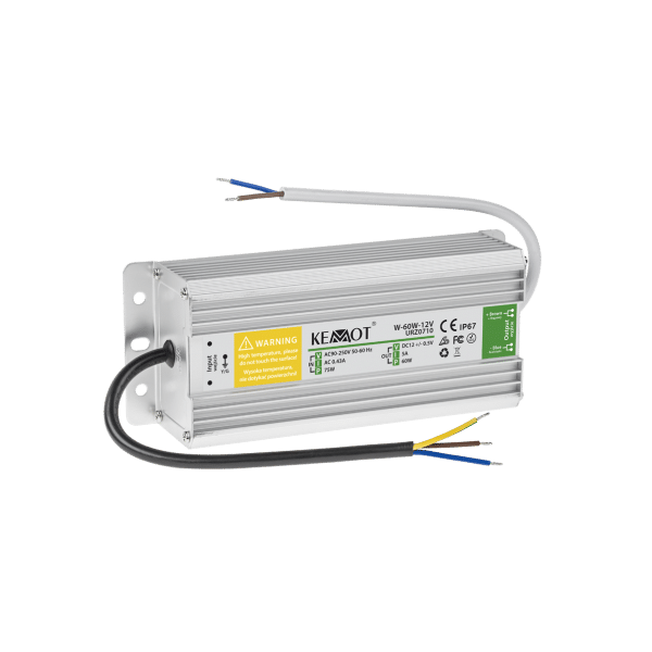 Zasilacz do sznura diodowego W-60W-12V 5A IP67