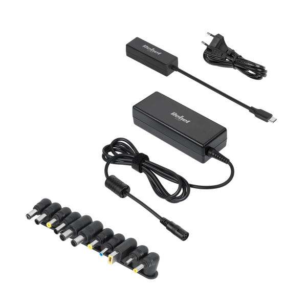 Zasilacz uniwersalny Rebel 12 końcówek 90 W 15-20 V automatyczny z funkcją Power Delivery