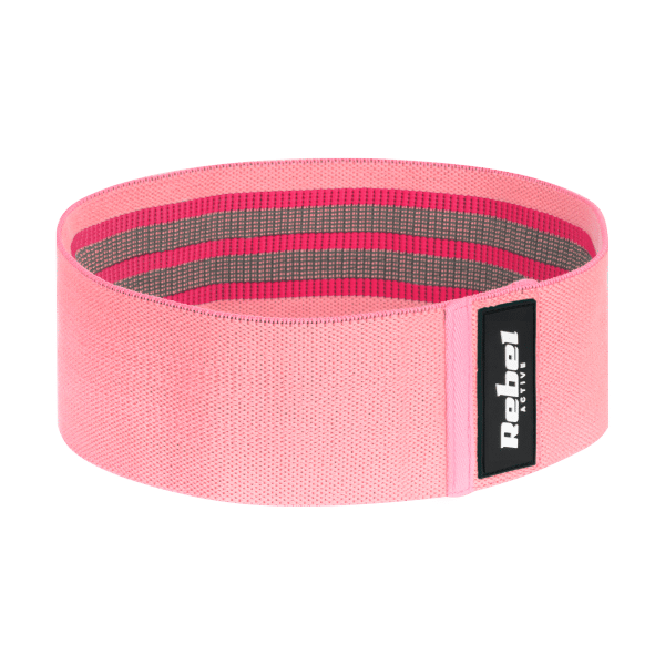 Zestaw gum do ćwiczeń materiałowy - Mini Band M, 27-55 kg, 3 gumy materiałowe, REBEL ACTIVE