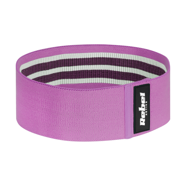 Zestaw gum do ćwiczeń materiałowy - Mini Band M, 27-55 kg, 3 gumy materiałowe, REBEL ACTIVE