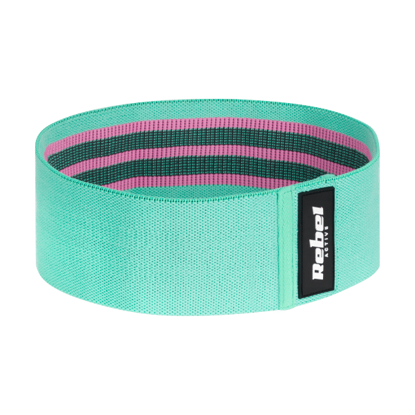 Zestaw gum do ćwiczeń materiałowy - Mini Band M, 27-55 kg, 3 gumy materiałowe, REBEL ACTIVE