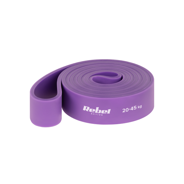 Zestaw gum do ćwiczeń TPE - Power Band PTs-1, 4-55 kg, 5 gum TPE, REBEL ACTIVE