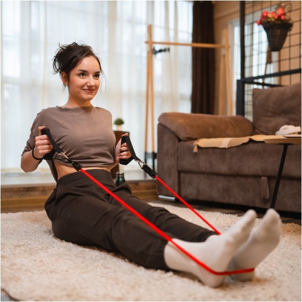 Zestaw gum oporowych do ćwiczeń - Power Tube Set , 5-80 kg, 5 gumy, REBEL ACTIVE