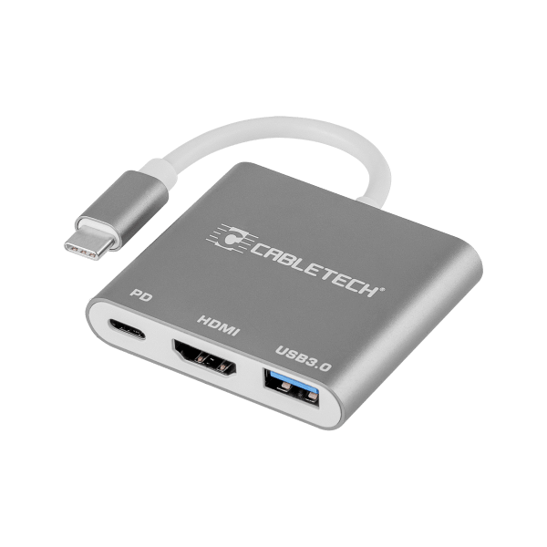 Złącze adapter Cabletech wtyk Typu C - gniazda USB 3.0 HDMI 2.0 Typu C